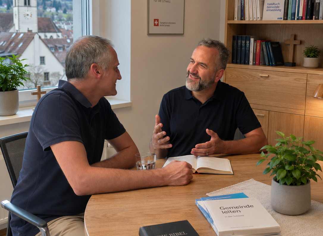 Matthias consulting with leaders